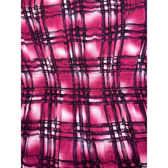 Harley-Davidson Womens Pink Plaid Button-Up Shirt S Rayon - Picture 5 of 7